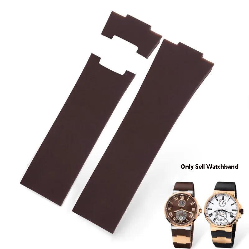 

Силиконовый ремешок для часов Athens Observation Navigation 1183 Мужской Женский Водонепроницаемый Для Ulysse Nardin Резиновый ремешок для часов 25 мм 25mm