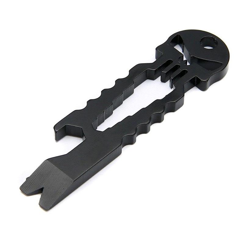 

Edc Punisher Skull Multi-functional Survival Pocket Tool Keychain Self-help Kit With Premium Quality Materials For Everyday Adventures Black