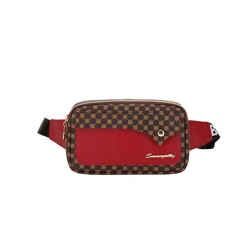 New printed fanny pack, women's sports running, mobile phone fanny pack, fashionable outdoor, new wallet.