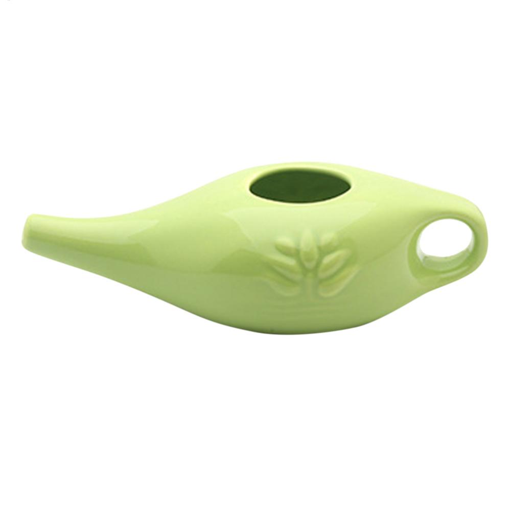 Kit de Lavage Nasal Pot Neti en Céramique Pot à Bec Confortable Pour Sinusite Rhinite Allergie Pour la Santé des Sinus