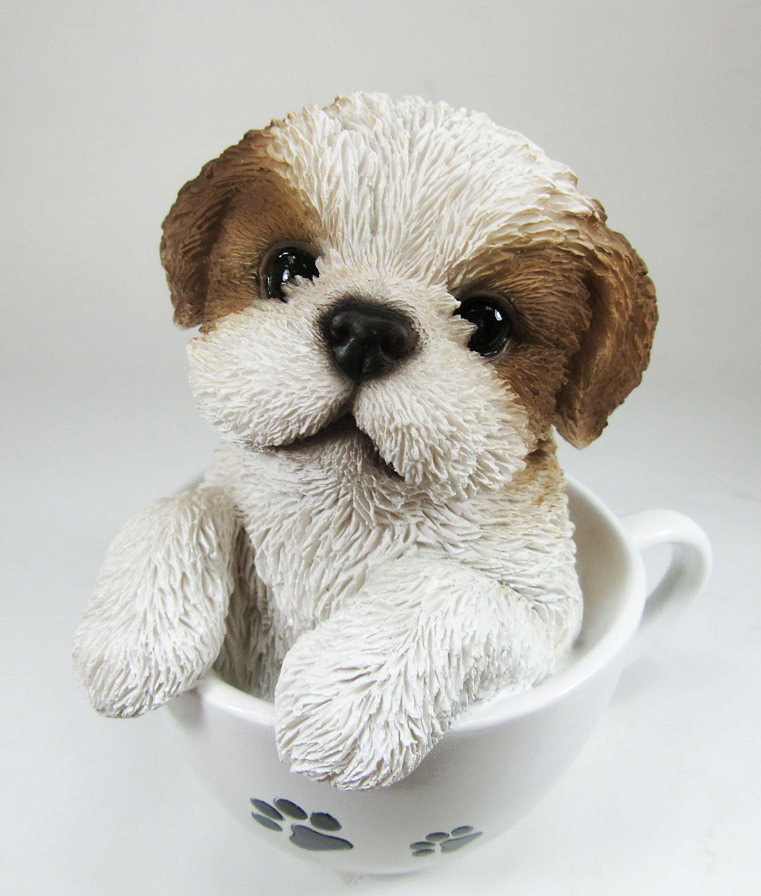 

Toyosekiso Animal Objet Dog Ornament, Shih Tzu 14084 белый