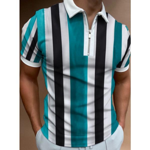 

Хит продаж Мужская футболка-поло с коротким рукавом Модный пуловер на молнии с цифровой печатью 5XL