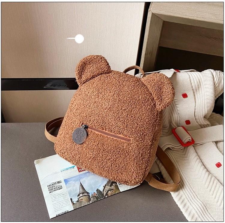 Velvet Mini Backpack For Women With Zipper Pockets For Daily Use