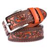 Personalized Men's Leather Belt for Jeans – Customized Carving Cowhide Belt Fashion Accessory