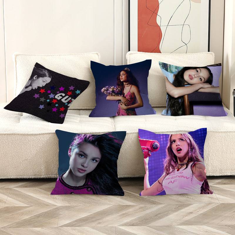 Hot Pop OOlivia Rodrigo Cushion Cover Pillowcase Upholstery Sofa Throw Pillow Home Decor Pillowcas
