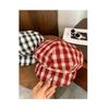 Women S Plaid Beret Hat Large Head Size College Style Japanese Vintage Autumn