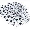 Self-Adhesive Movable Black and White Eyeballs with Eyelashes for Creative DIY Accessories