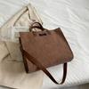 Corduroy women handbag  large capacity Shoulder Crossbody Bag for Woman Vintage Shopper Shopping Bags Casual Ladies big Totes