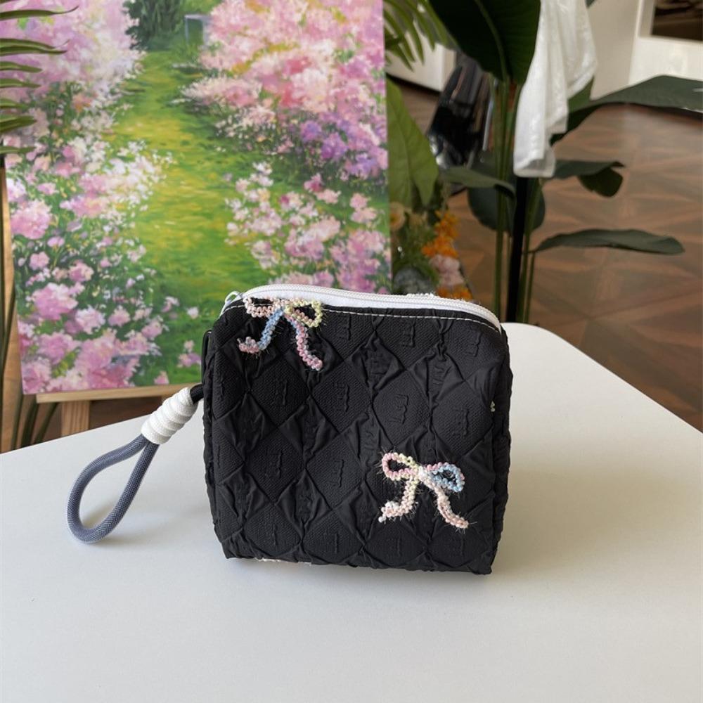 

Large Capacity Coin Purse Toiletry Cosmetic Bag Fashion Storage Bag чёрный