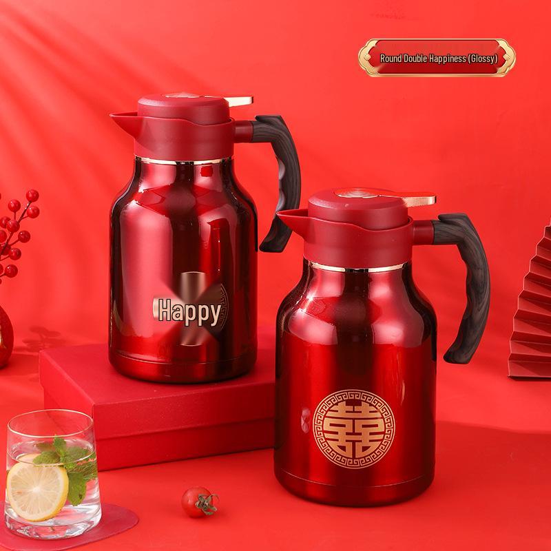 304 Stainless Steel Insulated Double-Layer Kettle for Hot Water, Ideal for Weddings and Home Use