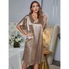 Cross-border Pajamas Women's Summer High-end Ice Silk Sexy Loungewear Short-sleeved Pajamas Women