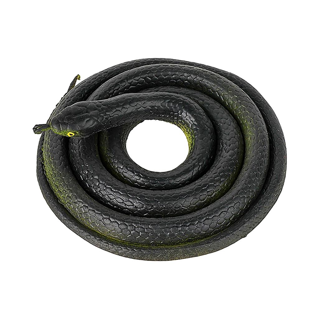 Realistic Rubber Snake Lifelike Simulation Snake Model Flexible Prank Toy for Outdoor Indoor Garden Decoration Activities