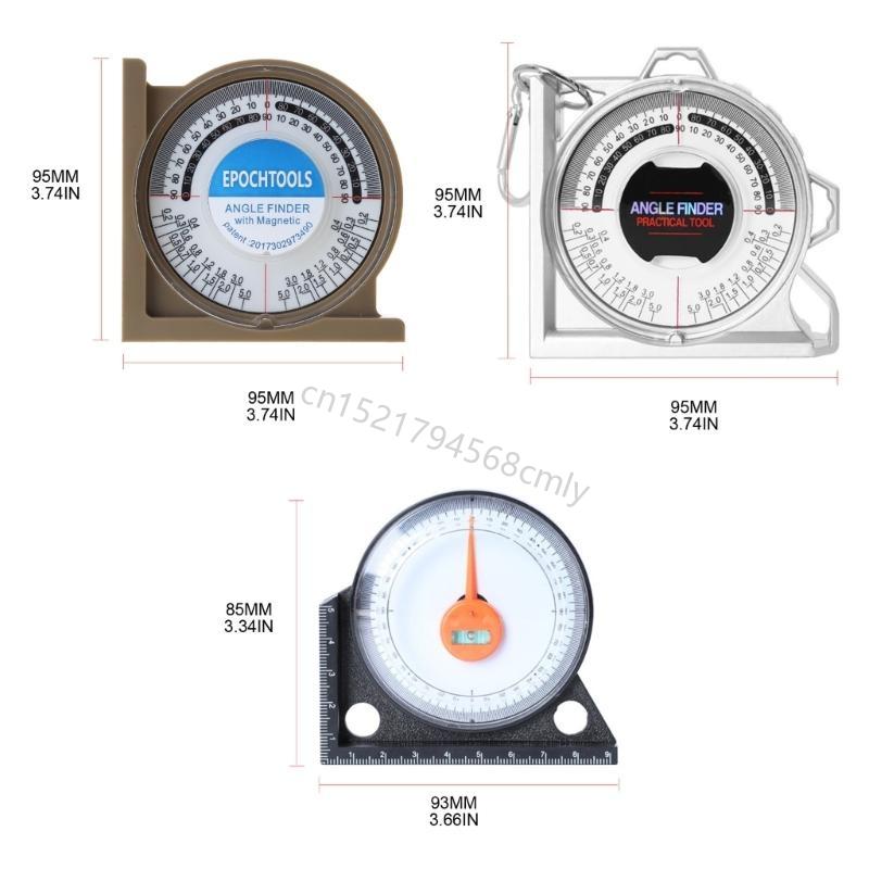 Slope Protractor Inclinometer with Base for Interior Decoration 6XDE