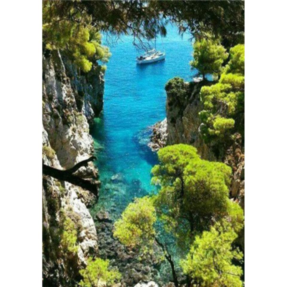 Mountains and Rivers DIY 5D Diamond Painting Rhinestone Picture Full Diamond Embroidery Gift Mosaic Cross Stitch Home Decoration