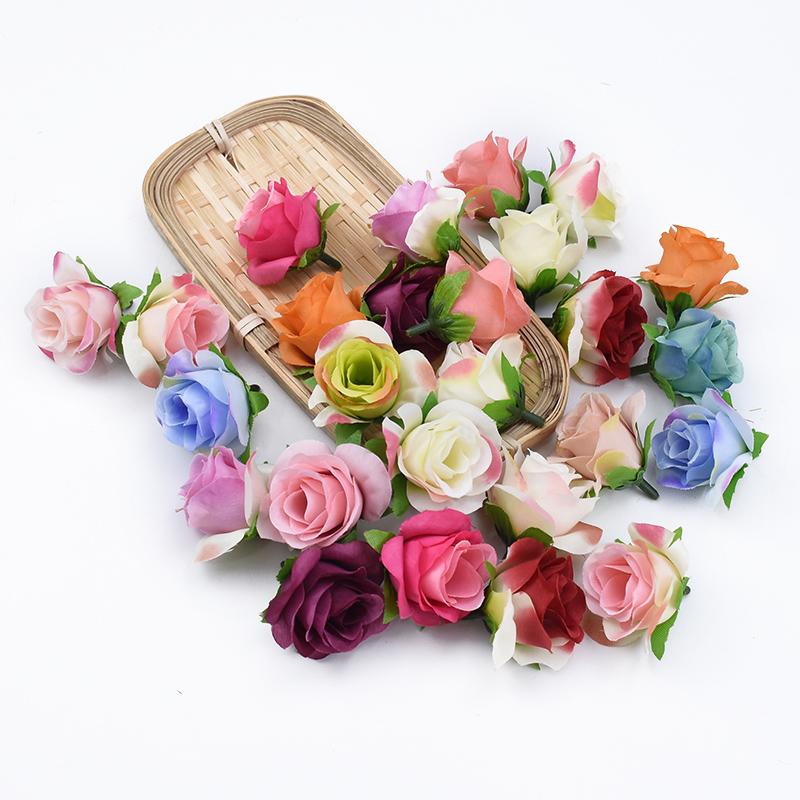Artificial flowers Silk Roses Bud Home festival party Outdoor Garden arch Decor Diy gift candy box brooch Wedding Bridal Bouquet