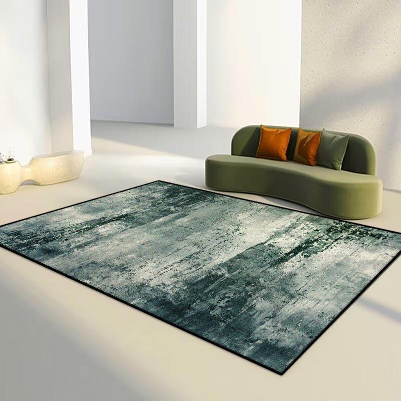 Green Abstract Flannel Carpet Bedroom Decoration Large Area Rugs Sofa Side Carpets for Living Room Soft Fluffy Lounge Floor Mat
