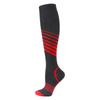 Graduated Pressure Forefoot Area Coverings Tube Socks 15-20 Mmhg Unisex Charcoal Black Series Golfs Line Motif Springy Outdoor Prevent Varicose