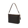 Daks Brown Leather Shoulder Bag With Logo Decoration Dcba6f867w3