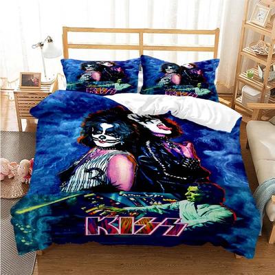 Povlečení Kiss Rock Band Chlapci Dívčí Dvojité Queen Velikost Peřina Povlak Polštář Postel Dětská Móda pro dospělé Bytový textilextile