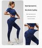 Seamless Tie-Dye Yoga Set: Beautiful Back Sports Bra & High-Waist Peach-Lifting Leggings for Women