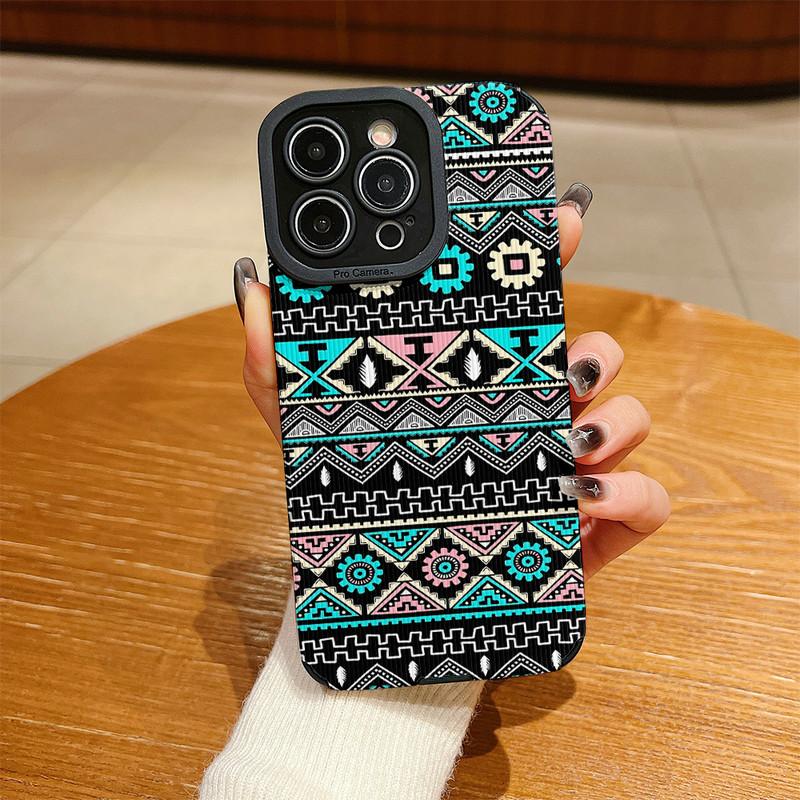 

Чехол из натуральной кожи с вертикальным зернистым узором, мягкий противоударный силиконовый чехол с полной защитой объектива камеры для iPhone iPhone 16 чёрный