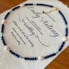 Natural Lapis Lazuli Stone Baroque Freshwater Pearl Colored Collarbone Chain French Gypsy Necklace Women'S Retro Premium