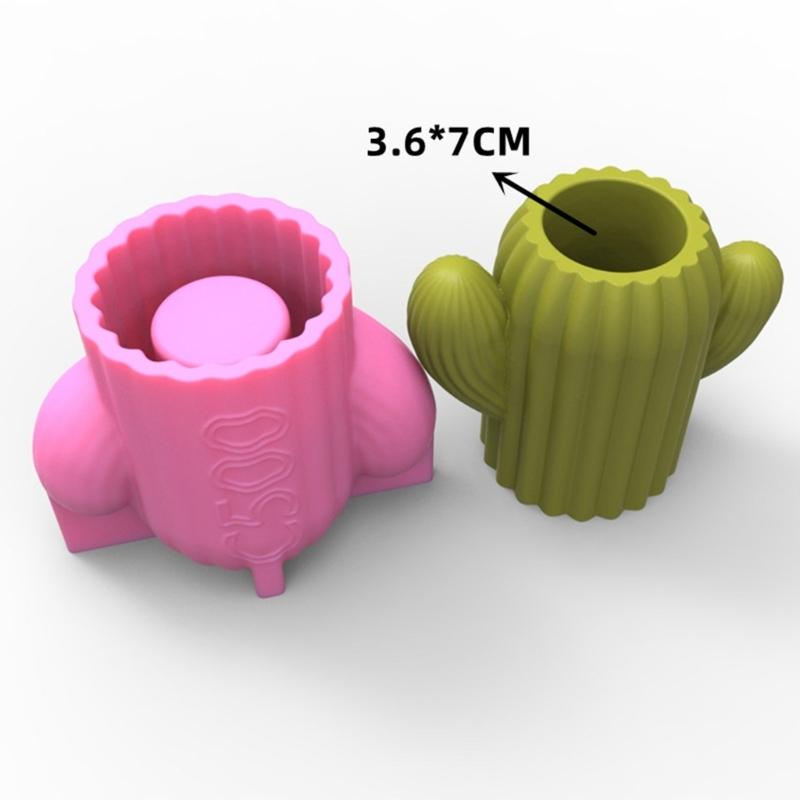 Nonstick Cactus Shape Pen Holder Mold Flower Pot Silicone Mold DIY Crafts Ornament Tool DIY Succulent Planter Mold