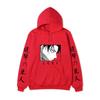 Anime Attack on Titan Levi Ackerman Hoodie, Double Sleeve Japanese Text Print Pullover Sweatshirt Long Sleeve Streetwear for Men Women