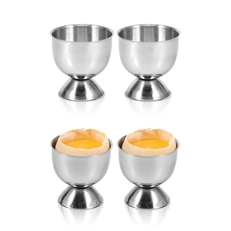

4/6 шт. Подставки для яиц из нержавеющей стали, держатели для яиц всмятку, прочная столовая посуда для завтрака, подставка для пасхальных яиц, кухонные аксессуары для обеда
