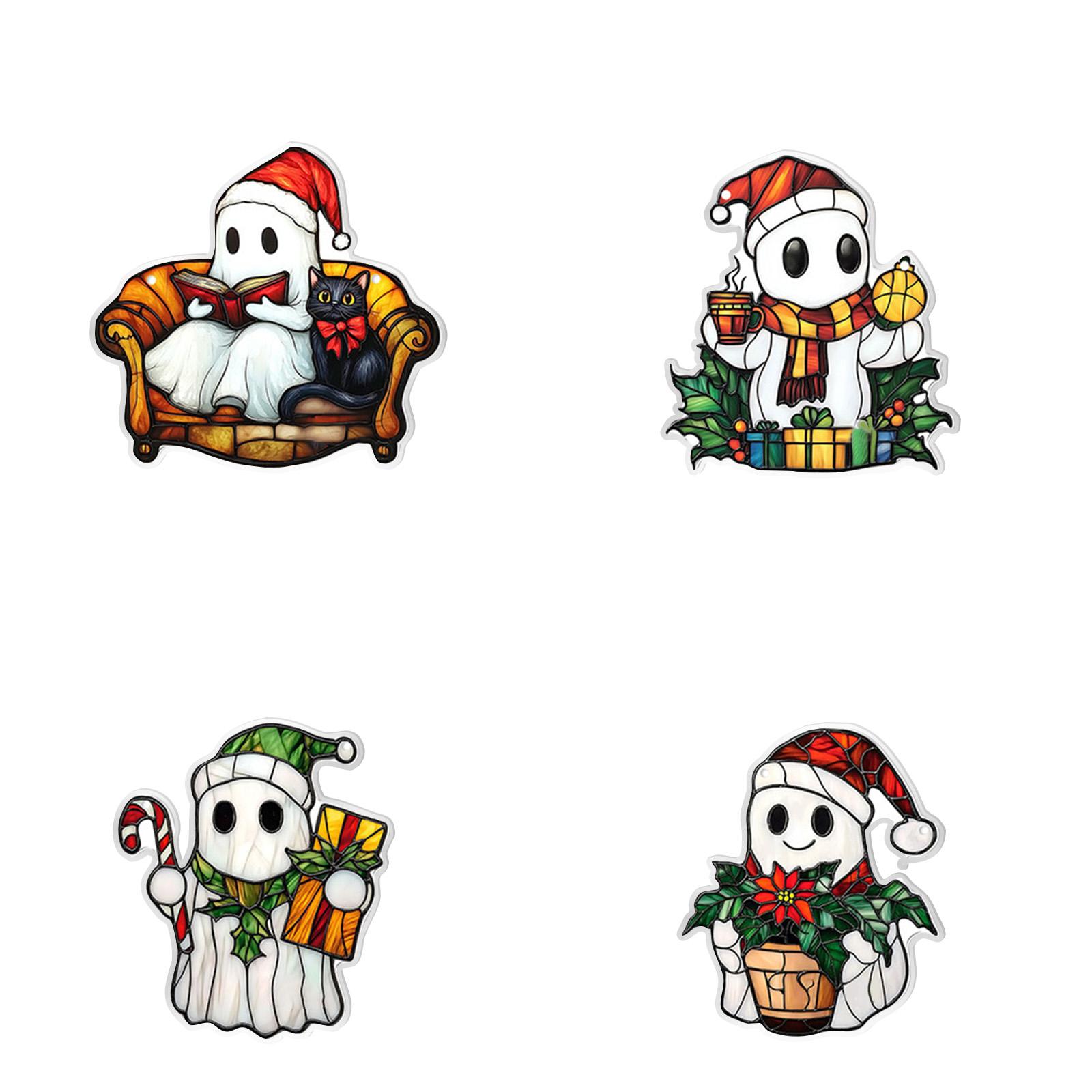 

Christmas Pendants, 4 Sets Of Funny Christmas Hat Pendants, Gift Decoration Pendants, Door, Window And Fireplace Pendants One Size