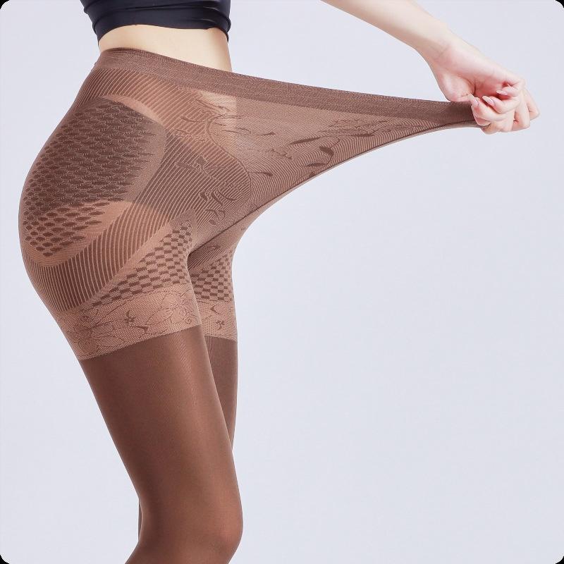 12 Pantyhose Lady High Elastic Stockings Female Winter Autumn Glossy Tights Patchwork Leggings Thicken Panty Hose Hosiery80KG
