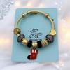 Anime Julpärlarmband för Par & Vänskap med Armring i Rostfritt Stål