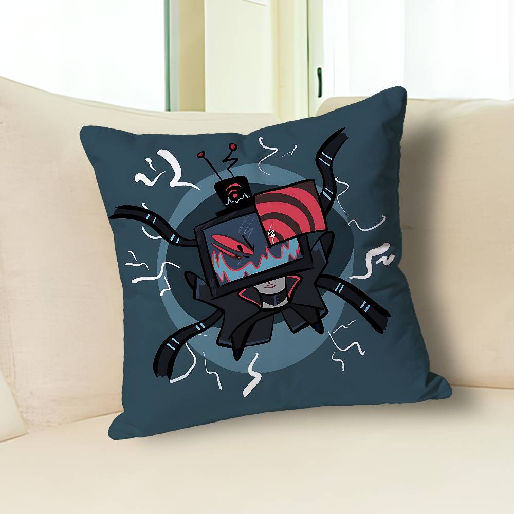 V-VOX Fidati di Noi H-Hazbins-S Celebrità Anime Merchandising Federa Stampata Versatile Decorazione per Divano Auto Ufficio Stanza Protettore