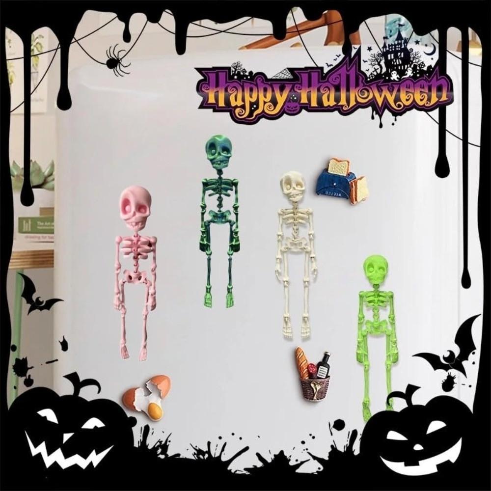 Poseable Skeleton Refrigerator Magnets Movable Joints Decorative Magnets  Office Decor