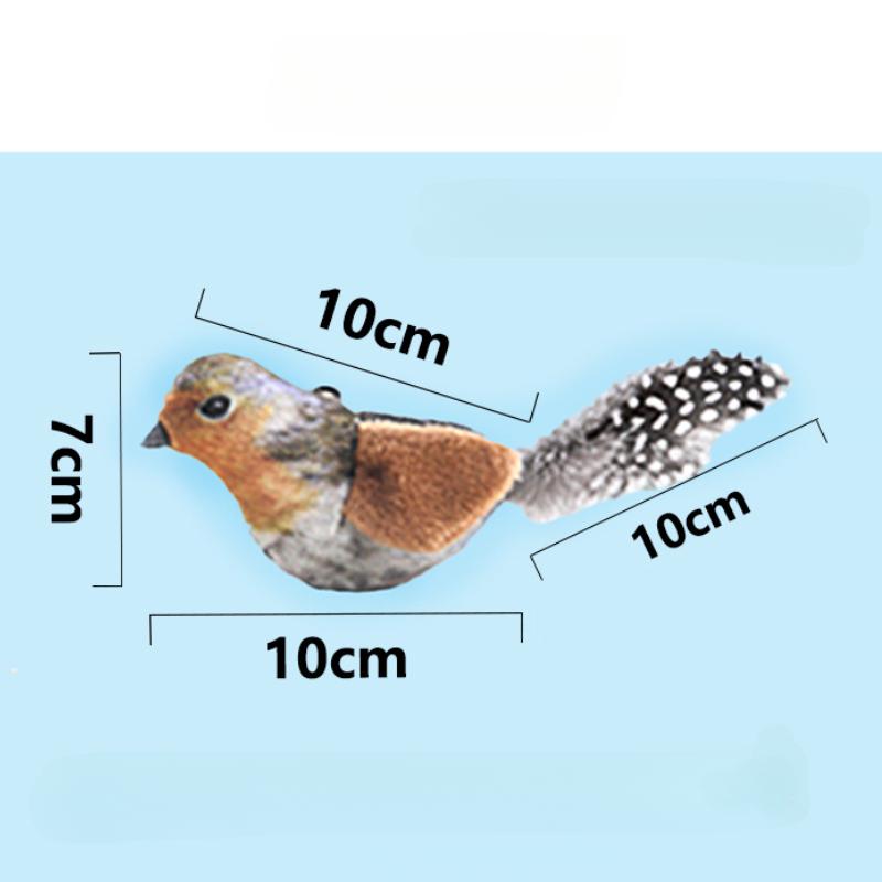 Automatic Chirping Cat Toy - Motion Activated With Catnip & Feathers-Proof Interactive Pet Game For Indoor Kittens