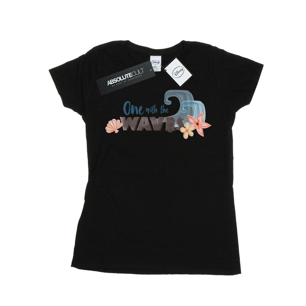 Disney Womens/Ladies Moana One With The Waves Cotton T-Shirt