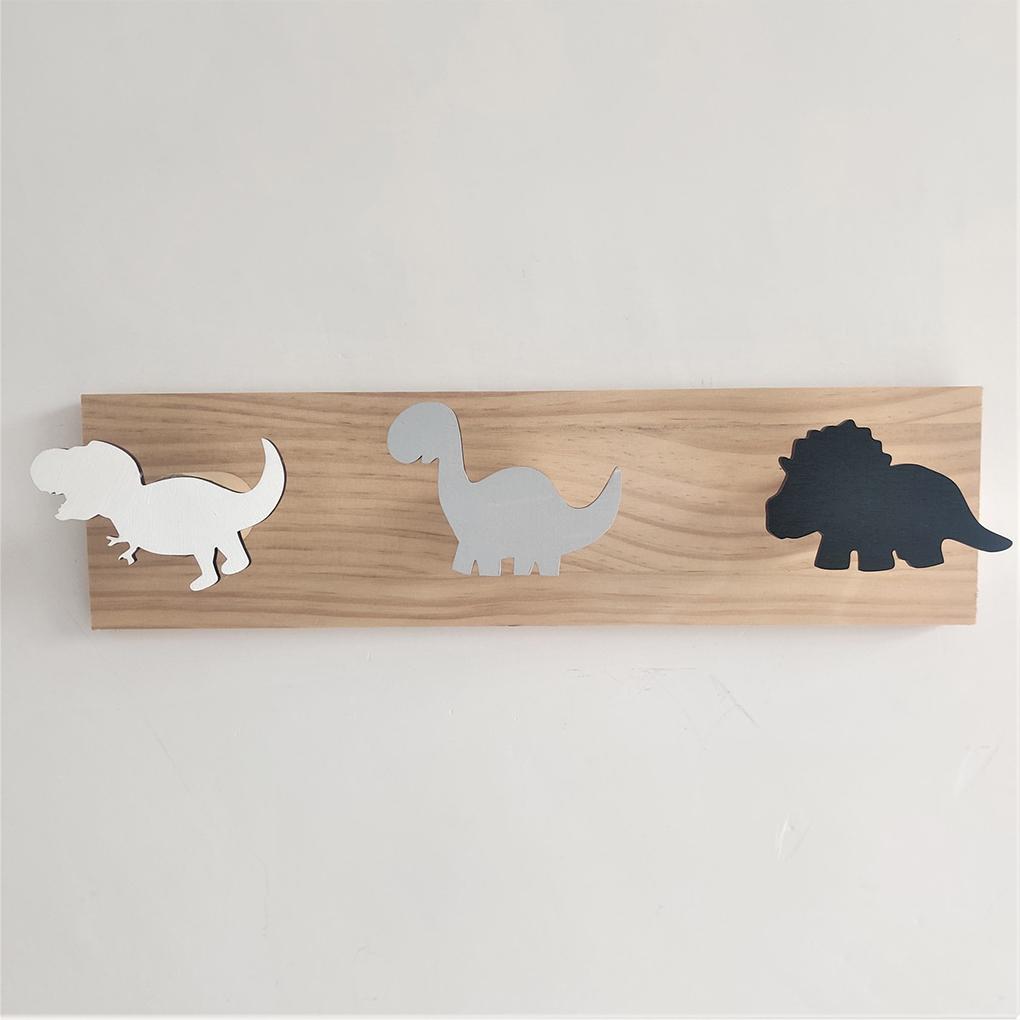 Dinosaur Coat Hooks Suitable For Any Decor Easy To Install Wood Decorative Animal Dinosaur Wall Hook