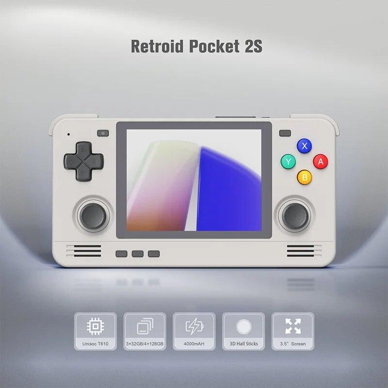 

Retroid Pocket 2s Ретро Android Портативная потоковая передача Артефакт Портативная ретро 3,5-дюймовая игровая консоль с сенсорным экраном 3d Hall Rocker
