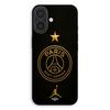 Phone Case - MANIACASE - iPhone 16 - Silicone - Flexible - Black with Gold PSG Logo