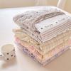 Washed Cotton Fitted Sheet with Elastic Bands Non Slip Adjustable Mattress Cover Printed  Pure Cotton  for Double King Queen