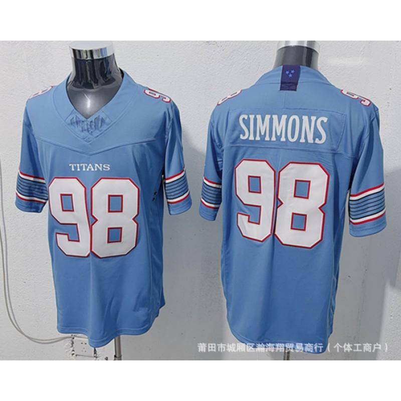 3rd Gen Titans Team Football Jersey Embroidered American Game Uniform All Genders