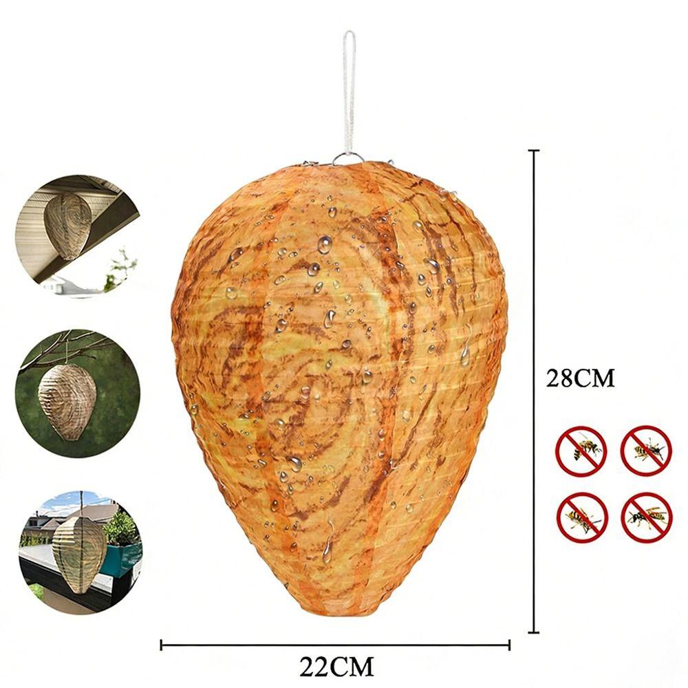 Realistic Waterproof Courtyard lantern Non-Toxic Plastic Wasp Nest Decoy Paper Hanging Fake Wasp Nest Drive Insects