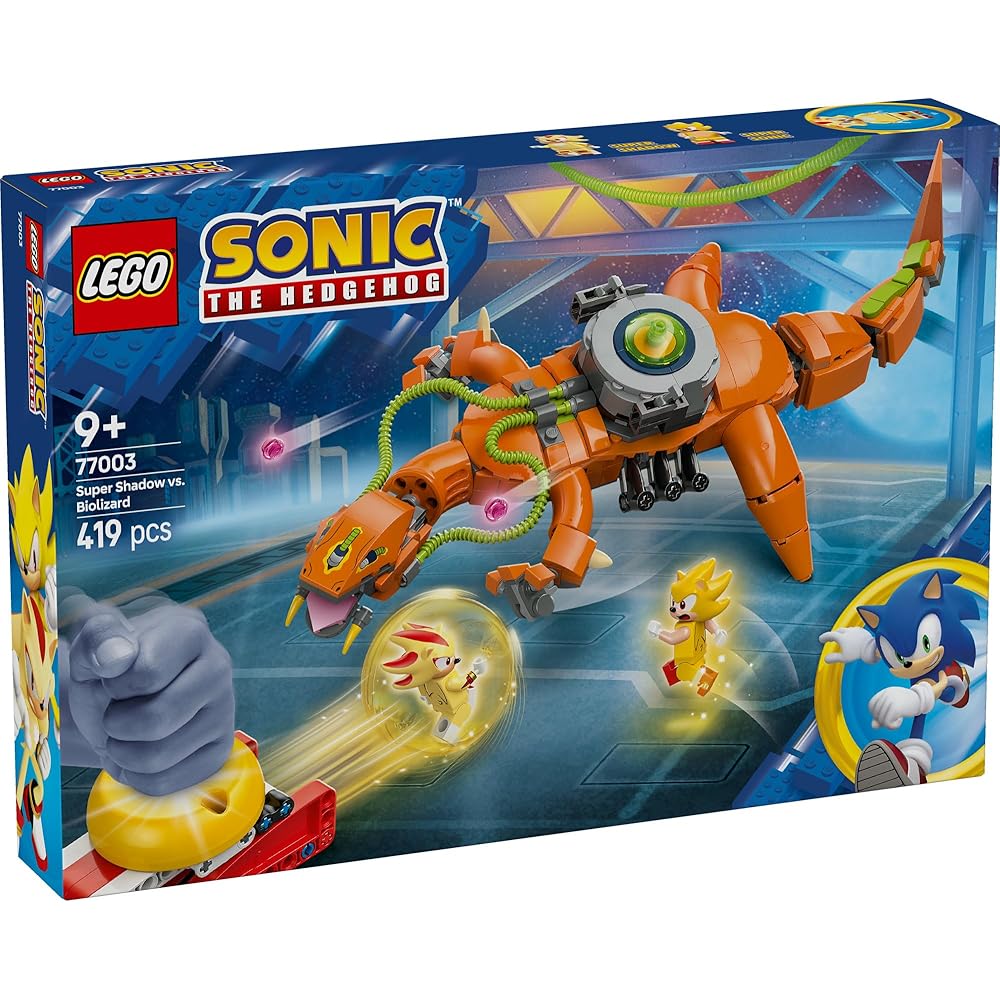 LEGO Sonic the Hedgehog Super Shadow Vs Bio Lizard Building Toy Set for Kids Ages 9-11
