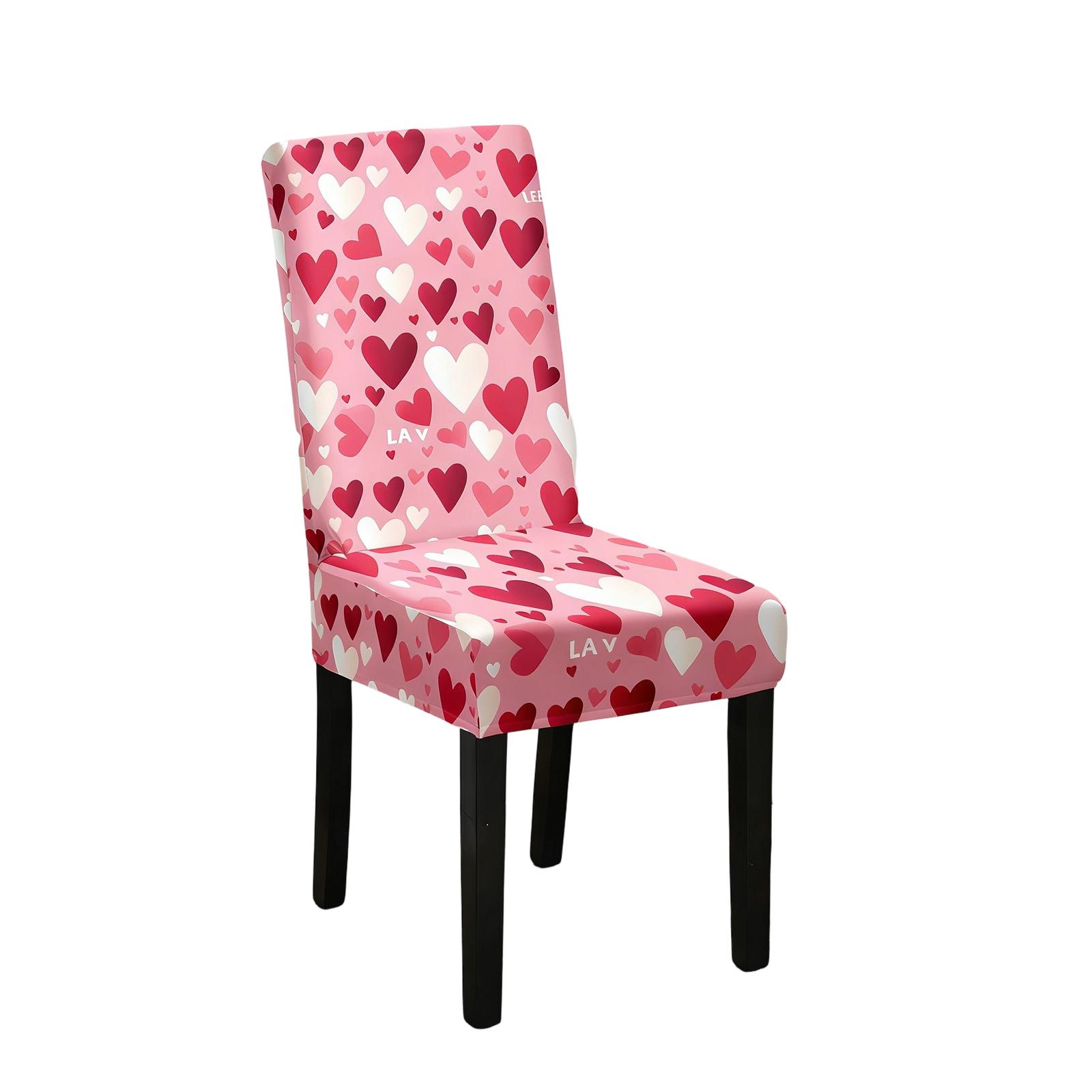 

Valentine s Day Chair Covers, Elastic ,shaped Polka Dot Chair Covers, Suitable For Kitchens, Hotels, And Banquet Halls. One Size