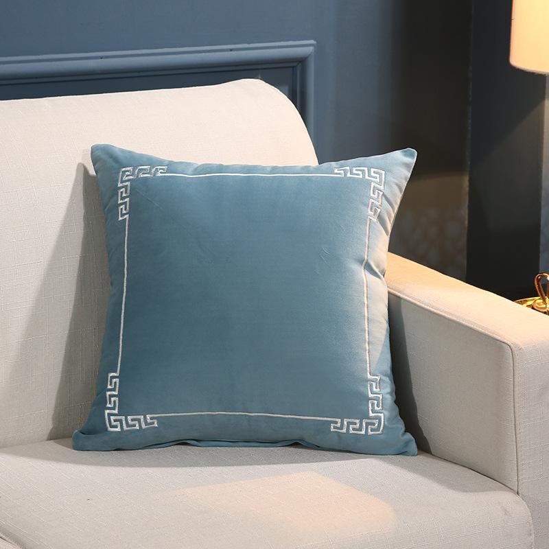 

2pcs Nordic Minimalist Embroidered Square Pillowcases Solid Color Throw Pillow Cover for Living Room Hotel Bed Headrests 1pc 45cmx45cm