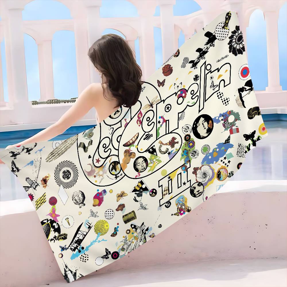 Famous Band L-ledS Z-zeppelin Big Microfiber Beach Towels Quick Dry Towel Sand Beach Towels Pool Towel for Travel Swim Pool Yoga