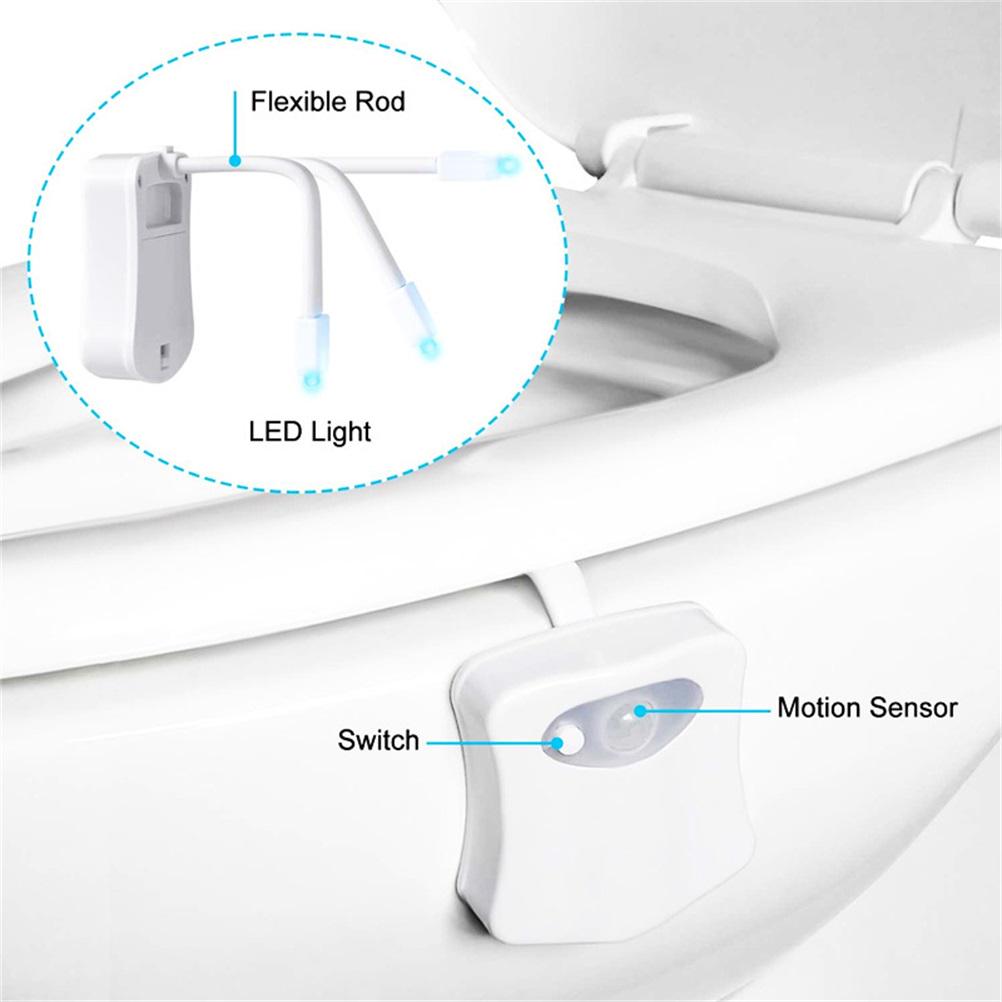 8 Colors Body Sensing Automatic LED Toilet Night Lamp Toilet Bowl Bathroom Light