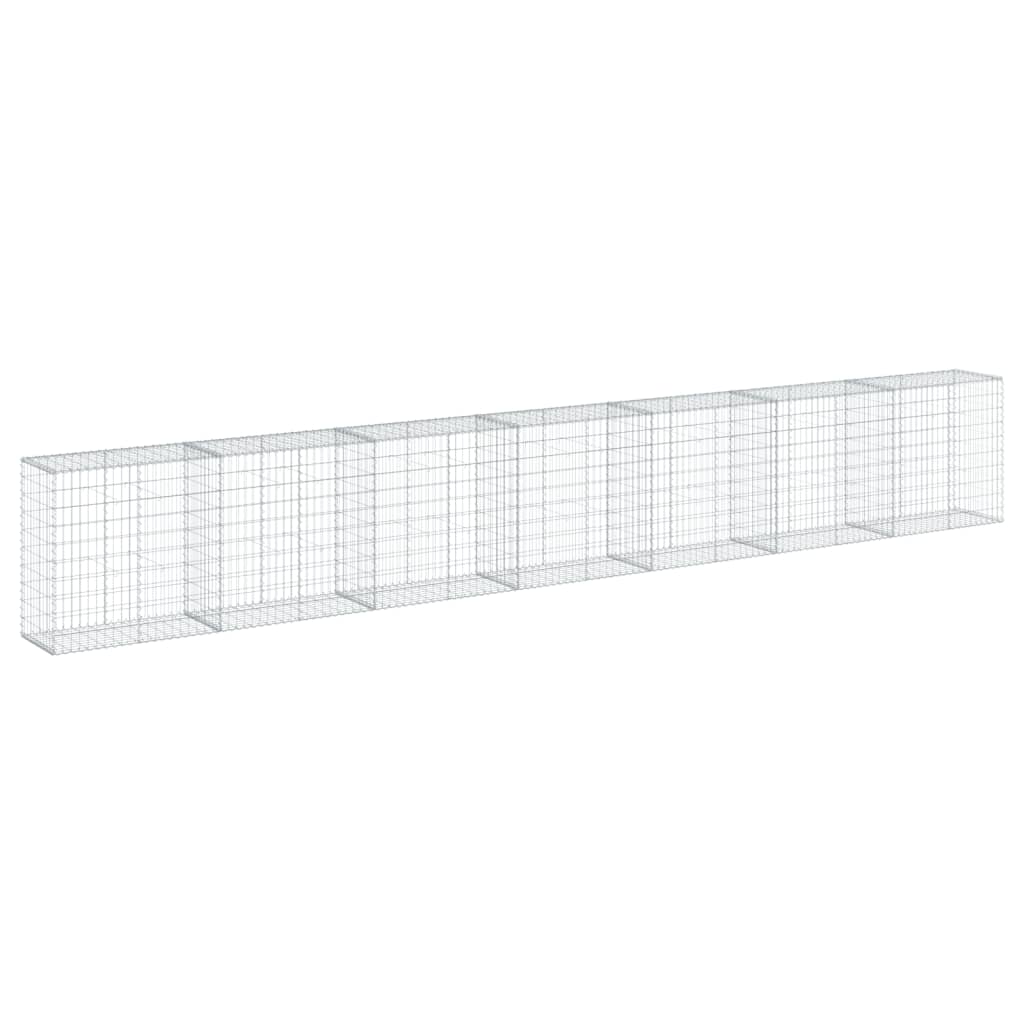 Gabion with Lid 700 X 50 X 100 Cm Galvanized Iron