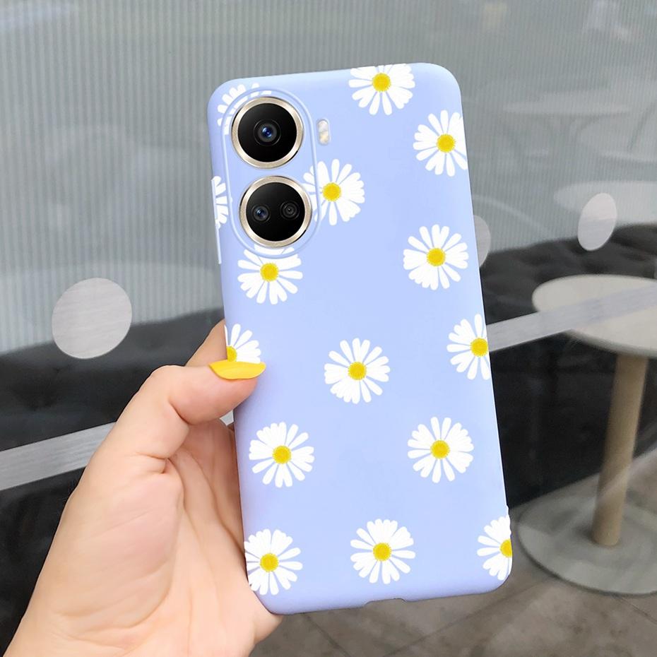 Cute Silicone Case For Huawei Nova 10 SE 2022 Fashion Girl Flower Phone Case For Huawei Nova 10 Pro Nova10 10Pro Soft Back Cover