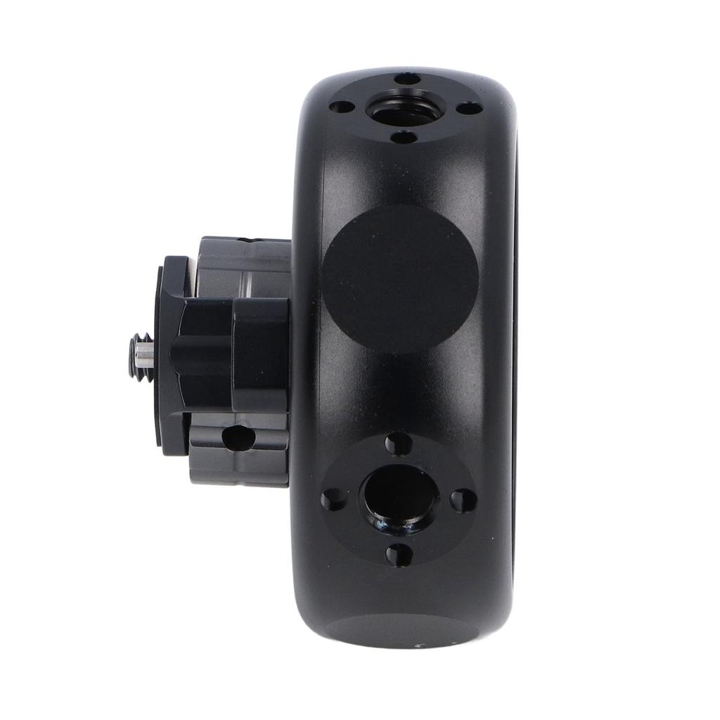 Wheel Side Handle Round Side Hand Grip with Screw Lightweight Camera Hand Quick Release Grip, Non-Slip 1/4" 3/8" Holes, Wheel,